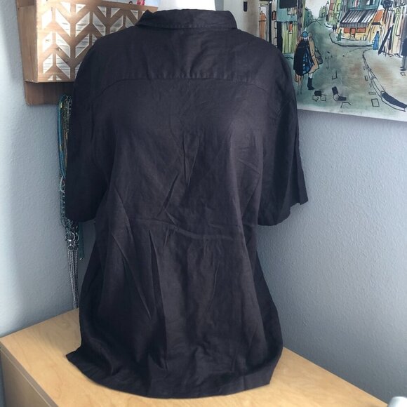 Frank and Oak Hemp Blend Short Sleeve Camp Shirt - Organic Cotton Pockets NEW - Picture 5 of 9